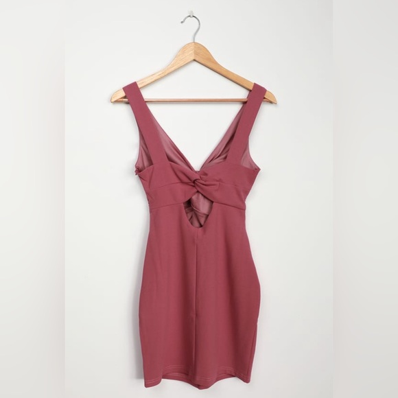 🌟HP 12/15/23🌟 NWT Must Be A Twist Of Fate Rusty Rose Bodycon Mini Dress - Picture 5 of 8